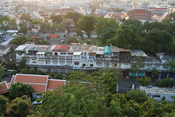 Bangkok Vista Desde Golden Mountain Templo Tailandia —  Fotos de Stock