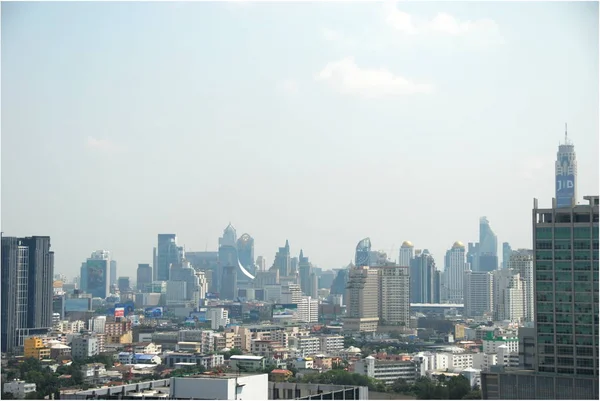 Utsikt Över Bangkoks Moderna Stadskärna Med Skyskrapor Thailand — Stockfoto