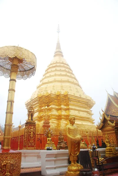 Temple Bouddhiste Doi Suthep Chiang Mai Thaïlande — Photo