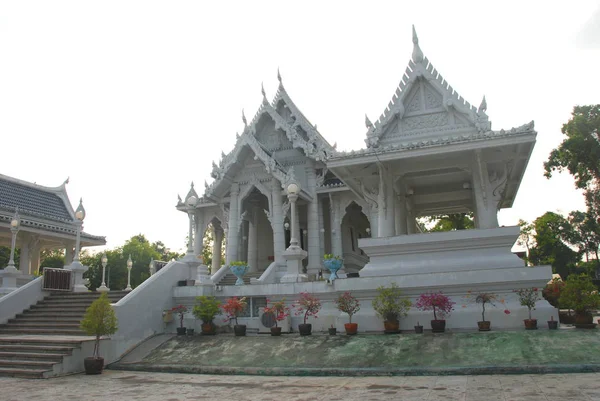 Wat Kaew Korawaram Templo Branco Krabi Town Tailândia — Fotografia de Stock