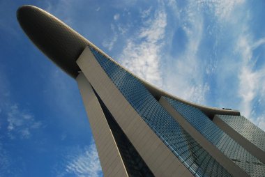Singapur Marina Bay Sands Hotel Alt görünümü 