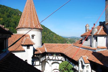 Romanya'da Bran kalenin dış, avludan görünümü 
