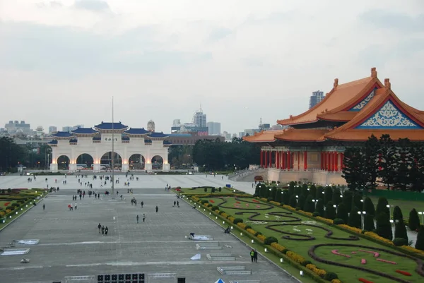 Democracy Boulevard National Concert Hall Chiang Kai Shek Memorial Hall — Foto de Stock