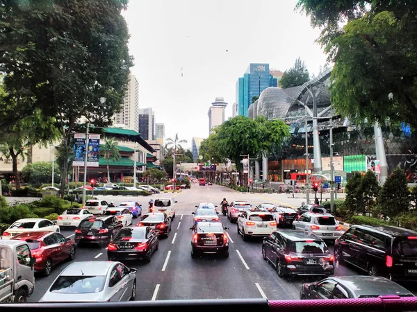 Provoz Ulicích Singapuru — Stock fotografie