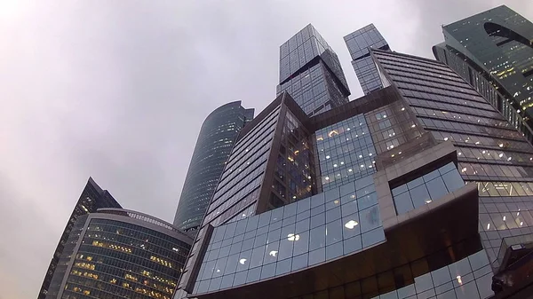 Ein Viertel Der Wolkenkratzer Und Das Wichtigste Geschäftszentrum Moskau Der — Stockfoto
