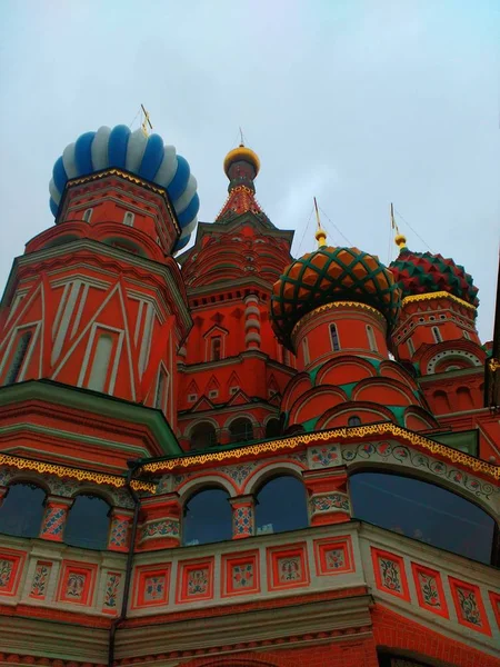 Catedral Vasily Abençoado Praça Vermelha Moscou Rússia — Fotografia de Stock