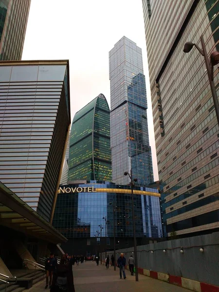 Moscow City Business Center Een Kwart Van Wolkenkrabbers Moskou Hoofdstad — Stockfoto