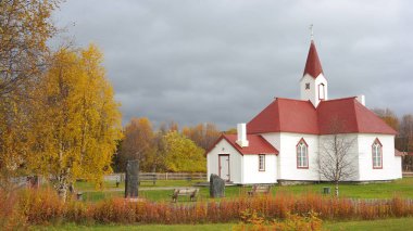 The old Karasjok church, the oldest Lutheran church in Finnmark County, Norway