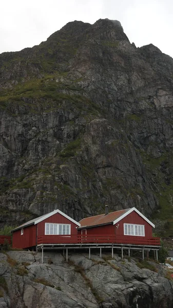 Rorbu Traditionella Fiskestugor Lofoten Skärgård Norge — Stockfoto