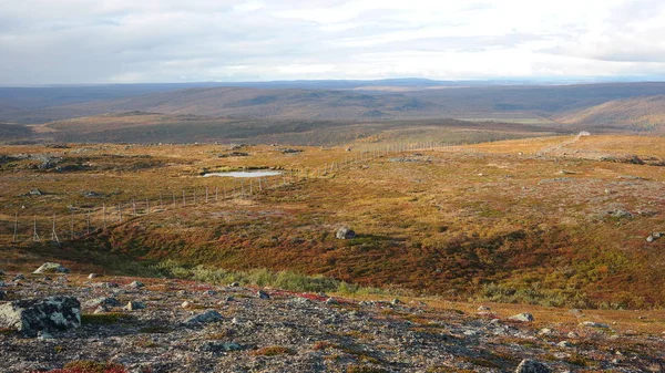 Een Herfst Landschap Van Noord Noorwegen — Stockfoto