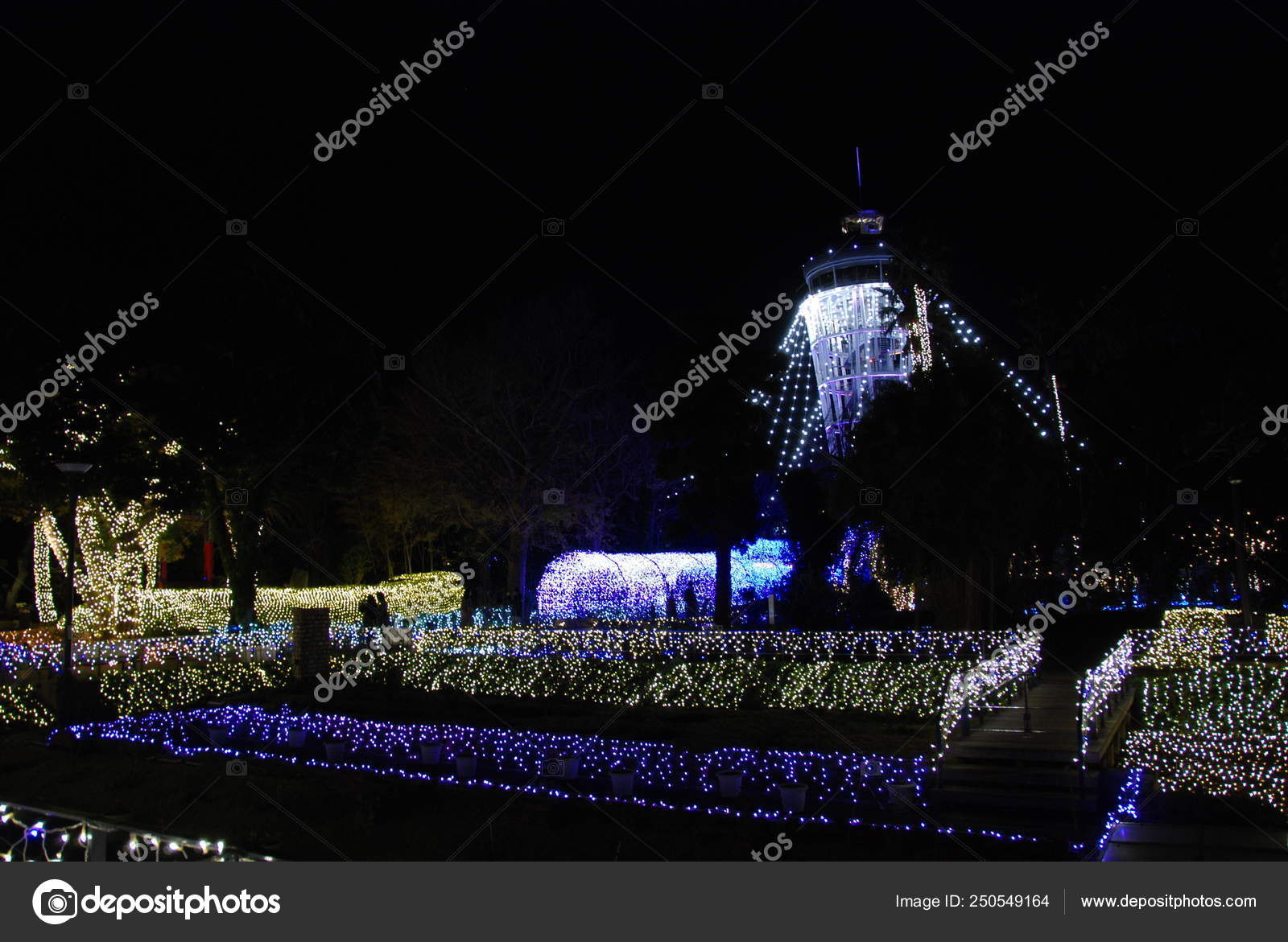 Enoshima Sea Candle Tower Decorated Winter Illuminations Light Festival 2017 Stock Editorial Photo C Ilonabradacova Email Cz 250549164