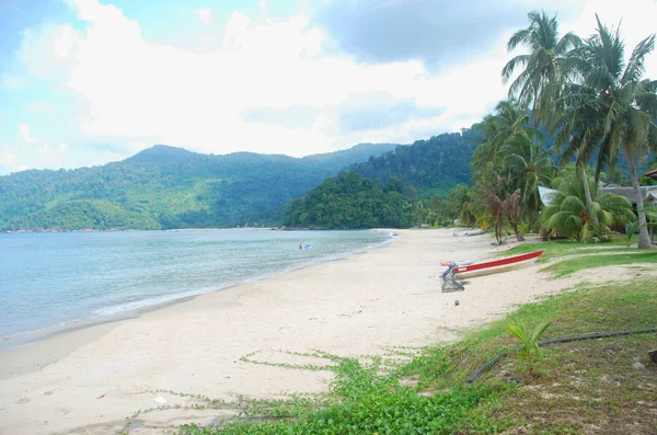 Juara Strand Türkizkék Tenger Keleti Oldalon Tioman Sziget Malajzia — Stock Fotó