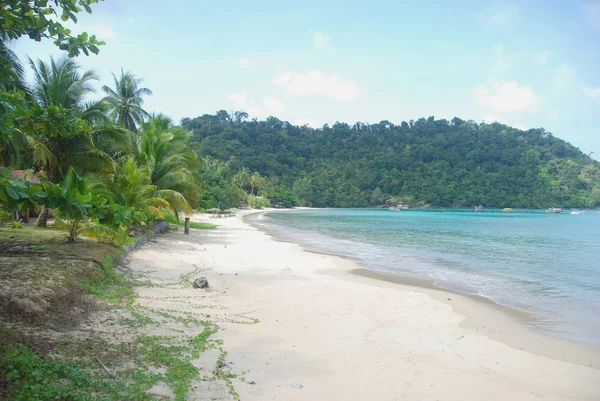 Playa Juara Con Mar Turquesa Lado Este Isla Tioman Malasia — Foto de Stock