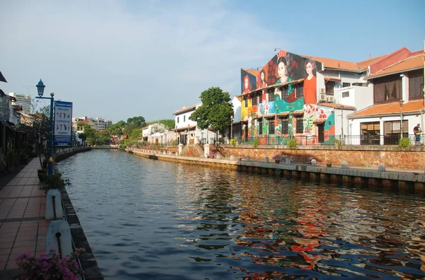 Melaka Malacca Malezya Asya Şehir Mimari Bina Dış Dış Renkler — Stok fotoğraf