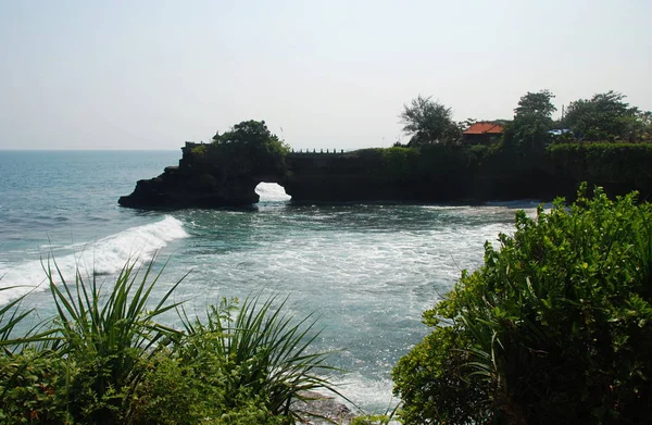 Sea Coast Rock Gate Tanah Lot Temple South Bali Indonesia — Stock Photo, Image