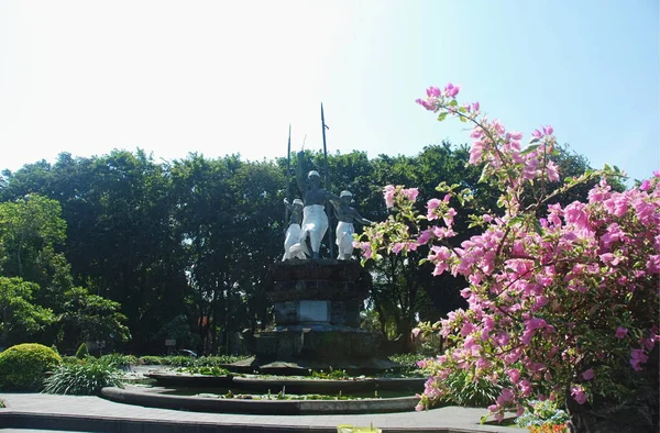 Gedenkstatue Auf Dem Puputanplatz Und Park Stadtzentrum Von Denpasar Bali — Stockfoto