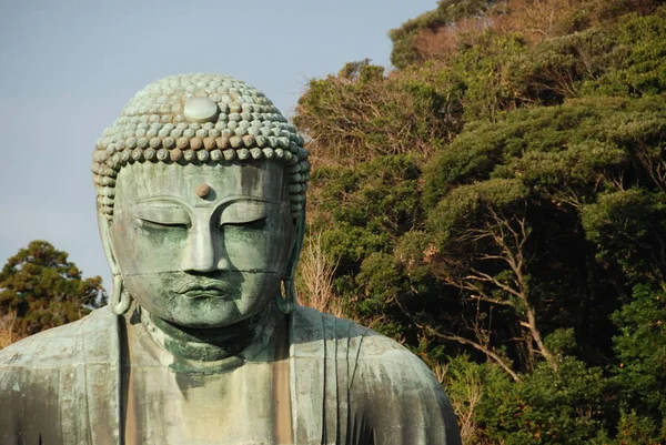 Standbeeld Van Grote Boeddha Daibutsu Bij Kotoku Temple Kamakura Japan — Stockfoto