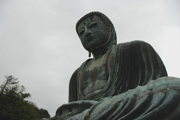 Standbeeld Van Grote Boeddha Daibutsu Bij Kotoku Temple Kamakura Japan — Stockfoto