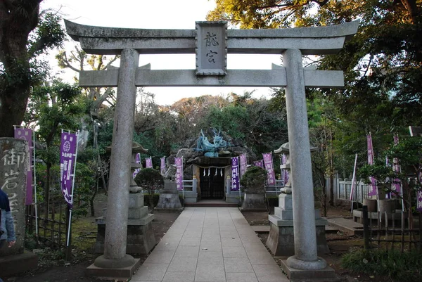 Okutsuno Miya Shrine Egy Része Enoshima Jinja Kegyhely Fujisawa Kanagawa — Stock Fotó