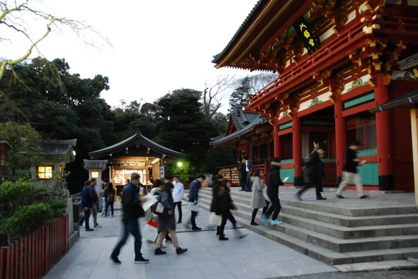 Vchod Tsurugaoka Hačiman Centru Města Kamakura Japonsko — Stock fotografie