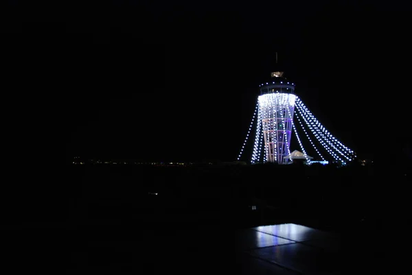 Torre Vela Mar Enoshima Decorada Festival Luz Iluminações Inverno 2017 — Fotografia de Stock