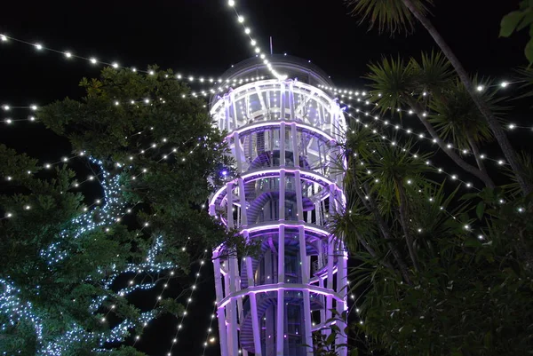 Torre Vela Mar Enoshima Decorada Festival Luz Iluminações Inverno 2017 — Fotografia de Stock