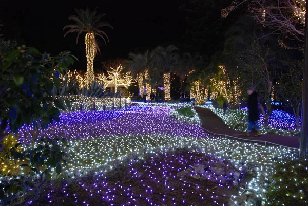 Enoshima Samuel Cocking Garden Kış Aydınlatmaları ışık festivali sırasında 2017 Japonya'nın Fujisawa kentinde