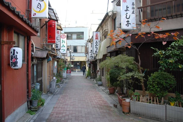 Een Van Kleine Smalle Traditionele Japanse Straat Tokio — Stockfoto