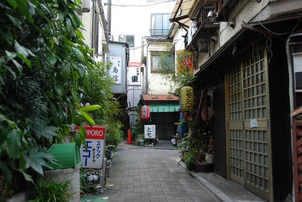 Een Van Kleine Smalle Traditionele Japanse Straat Tokio — Stockfoto