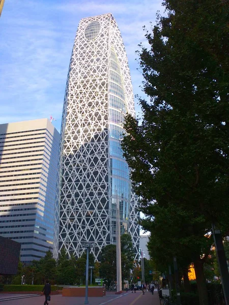 Edifício Casulo Arranha Céu Moderno Distrito Shinjuku — Fotografia de Stock