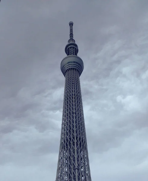 日本东京天树塔底景 — 图库照片