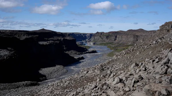 Rivière Fjollum Vallée Jokulsa Dans Parc National Jokulsargljufur Islande — Photo