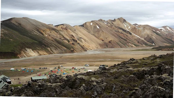 Paysage Des Montagnes Arc Ciel Landmannalaugar Islande — Photo