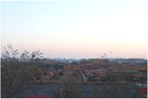 Vista Ciudad Prohibida Desde Parque Jingshan Beijing China — Foto de Stock