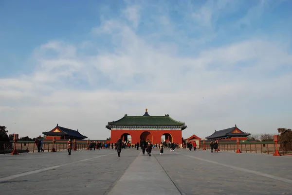 Una Puerta Hall Para Las Buenas Cosechas Temple Heaven Park — Foto de Stock