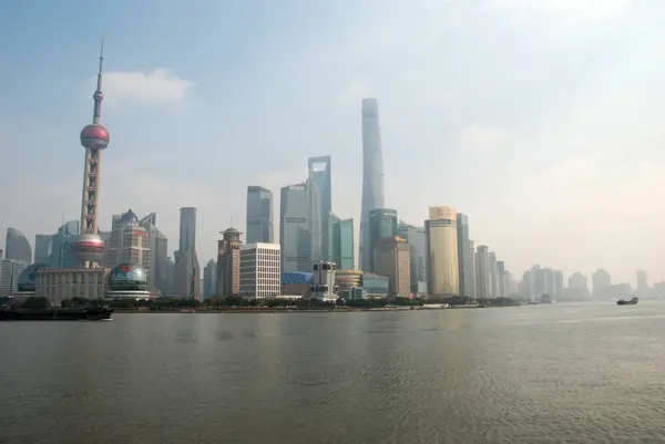 Shanghai Metrópolis Moderna Llena Rascacielos China —  Fotos de Stock