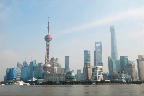 Vista Más Espectacular Del Centro Shanghai China —  Fotos de Stock