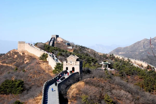 Badaling Uma Parte Grande Muralha China — Fotografia de Stock