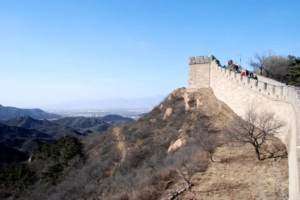 Věž Velká Čínská Zeď Badaling Část — Stock fotografie