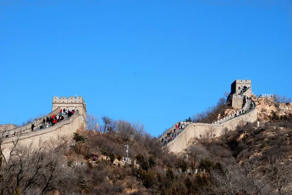 Velká Čínská Zeď Badaling Část — Stock fotografie