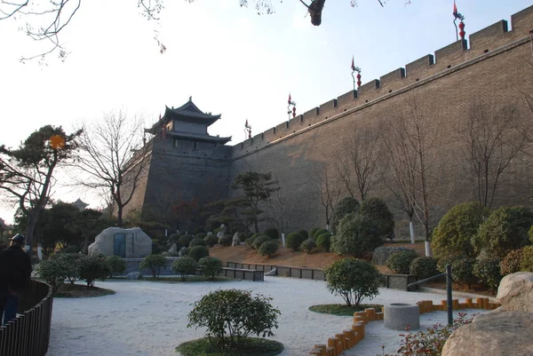 Xian Walls Marco Histórico Defesa Centro Cidade Xian China — Fotografia de Stock