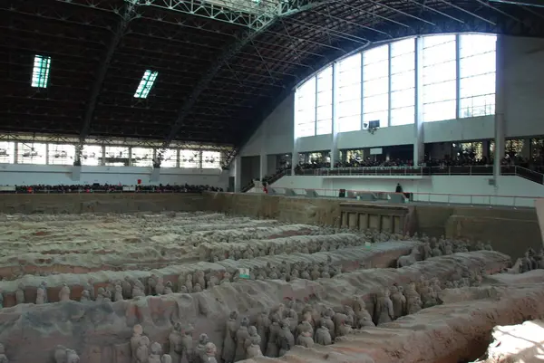 Guerreros Caballos Terra Cotta Del Ejército Terra Cotta Xian China — Foto de Stock