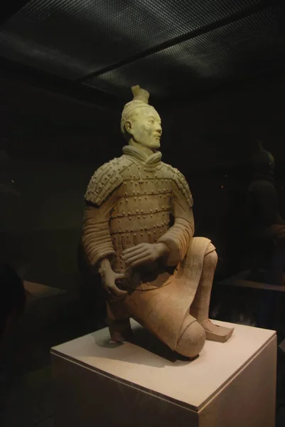 Een Van Warrior Standbeeld Van Terra Cotta Leger Xian China — Stockfoto