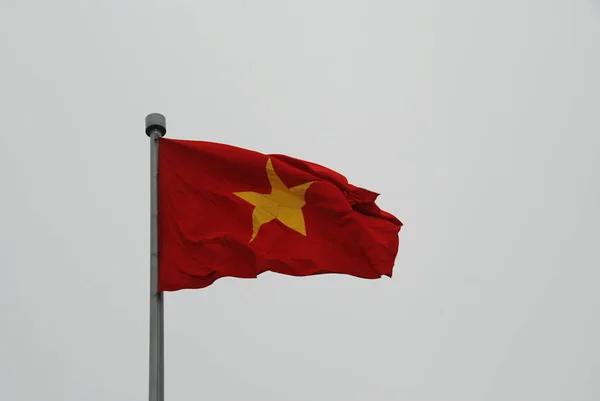 Una Bandera Vietnam Ondeando Viento — Foto de Stock