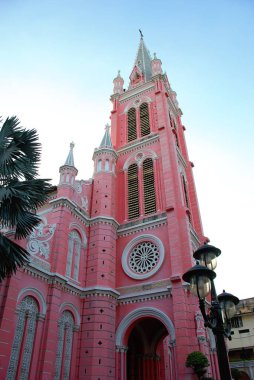 Ho Chi Minh City Tan Dinh pembe kilise Kulesi, Vietnam 