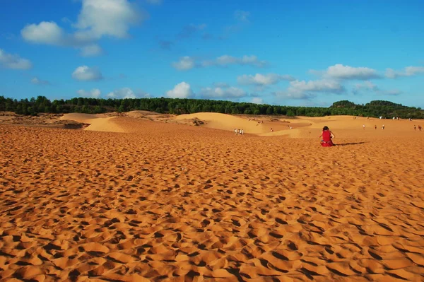 Dunas Areia Vermelha Mui Vietnã — Fotografia de Stock