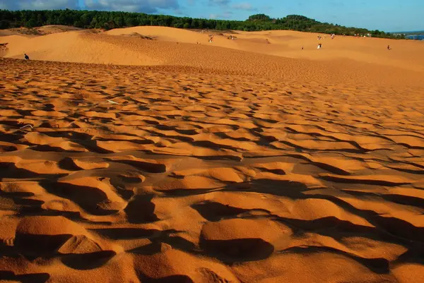 Vista Perto Areia Red Sand Dunes Mui Vietnã — Fotografia de Stock
