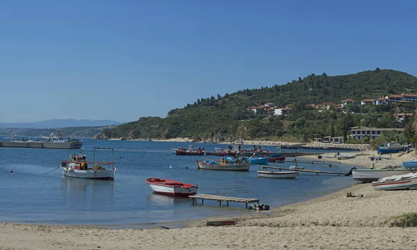 Podróż Athos Malownicza Panorama Bay Pobliżu Ouranoupoli Grecja — Zdjęcie stockowe