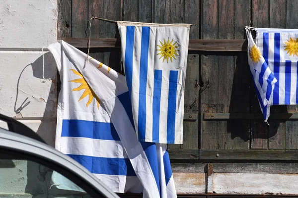 Urugwajski Flaga Biało Niebieski — Zdjęcie stockowe