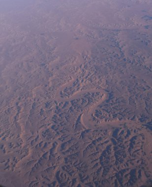 extreme terrain view from the plane